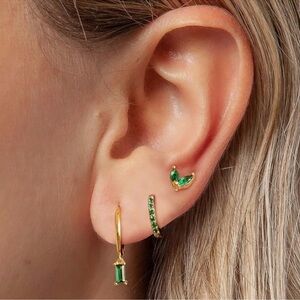 NEW 14k Gold Plated Earrings Set